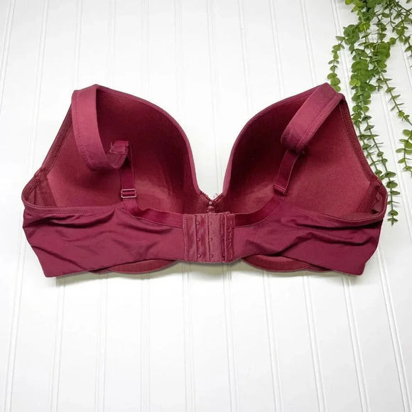 Cacique - Lane Bryant Wine Colored Lightly Lined Full Coverage Bra Women's 40DD - Picture 2 of 5